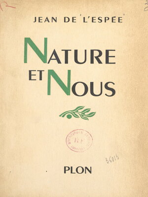 cover image of Nature et nous